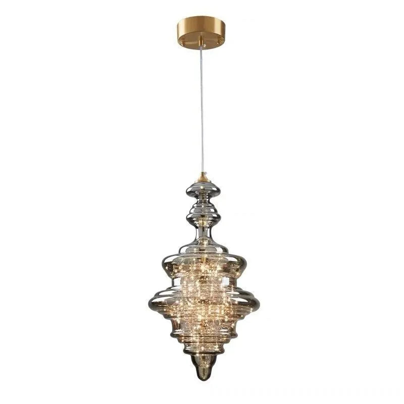 Modern glass droplight chandelier with adjustable height in contemporary lighting design
