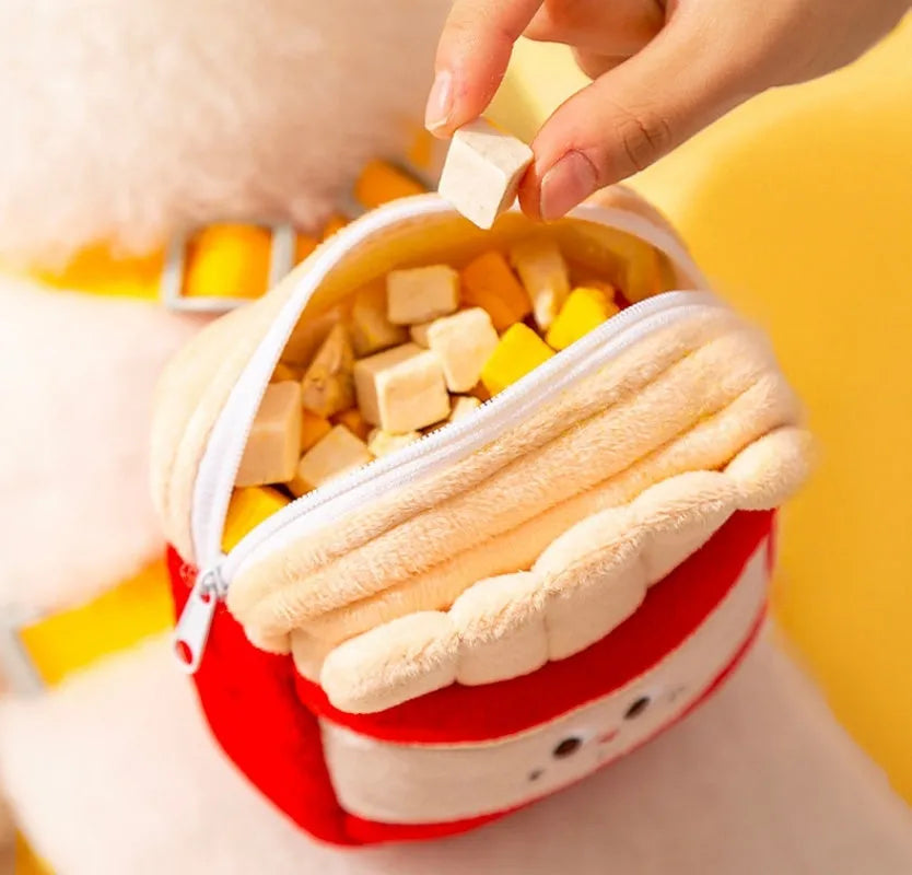 Cartoon hamburger design adjustable vest leash for dogs and cats in backpack escape-proof harness