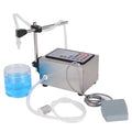 GFK-280 model CNC liquid filling machine with digital controls on a workbench.
