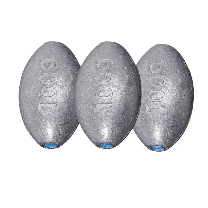 Tongxin rugby-shaped fishing sinker with scale pattern and plastic core in various weights