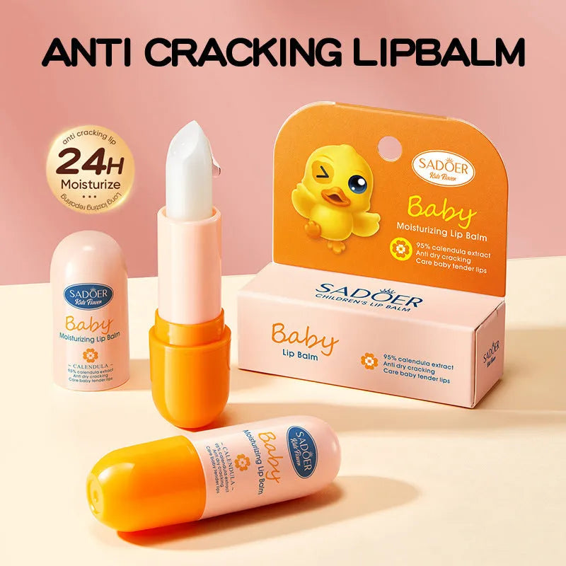 Anti-chapped moisturising lipstick tube showing various formula variants for dry lips