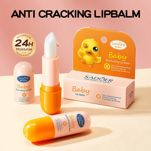 Anti-chapped moisturising lipstick tube showing various formula variants for dry lips