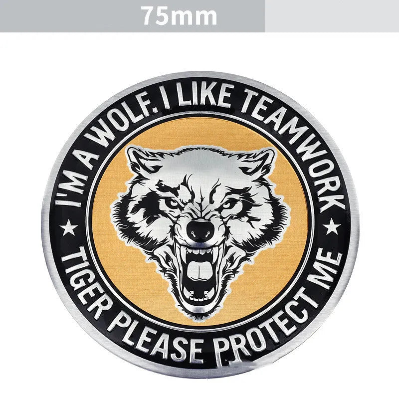 Aluminium car body sticker decorative metal badge in various animal designs.