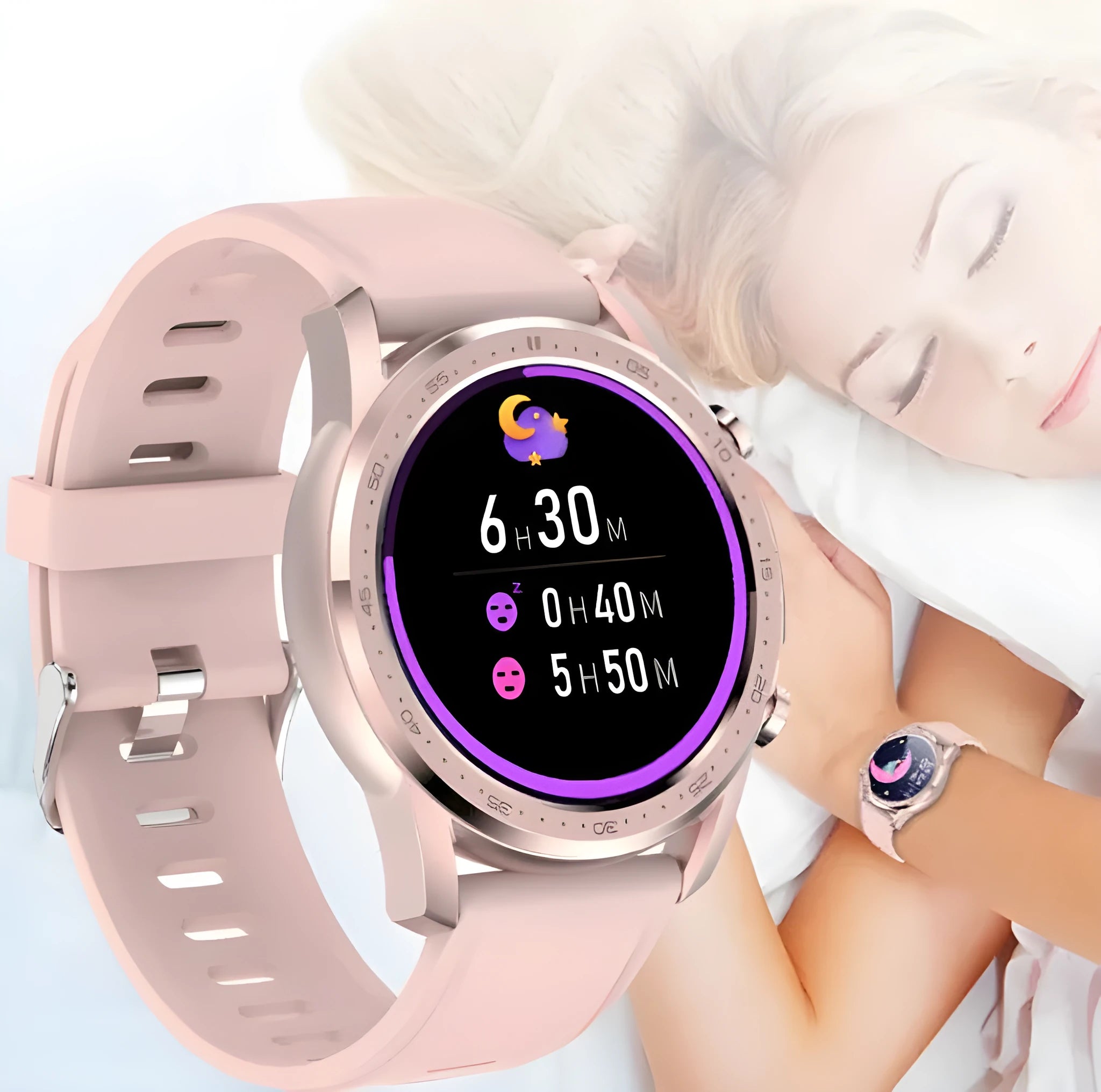 Youth2 Smart Bracelet in grey on a wrist, showing its 1.3-inch touch screen and zinc alloy body.
