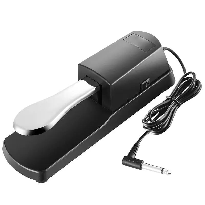 Universal electronic keyboard sustain pedal with single-leg design