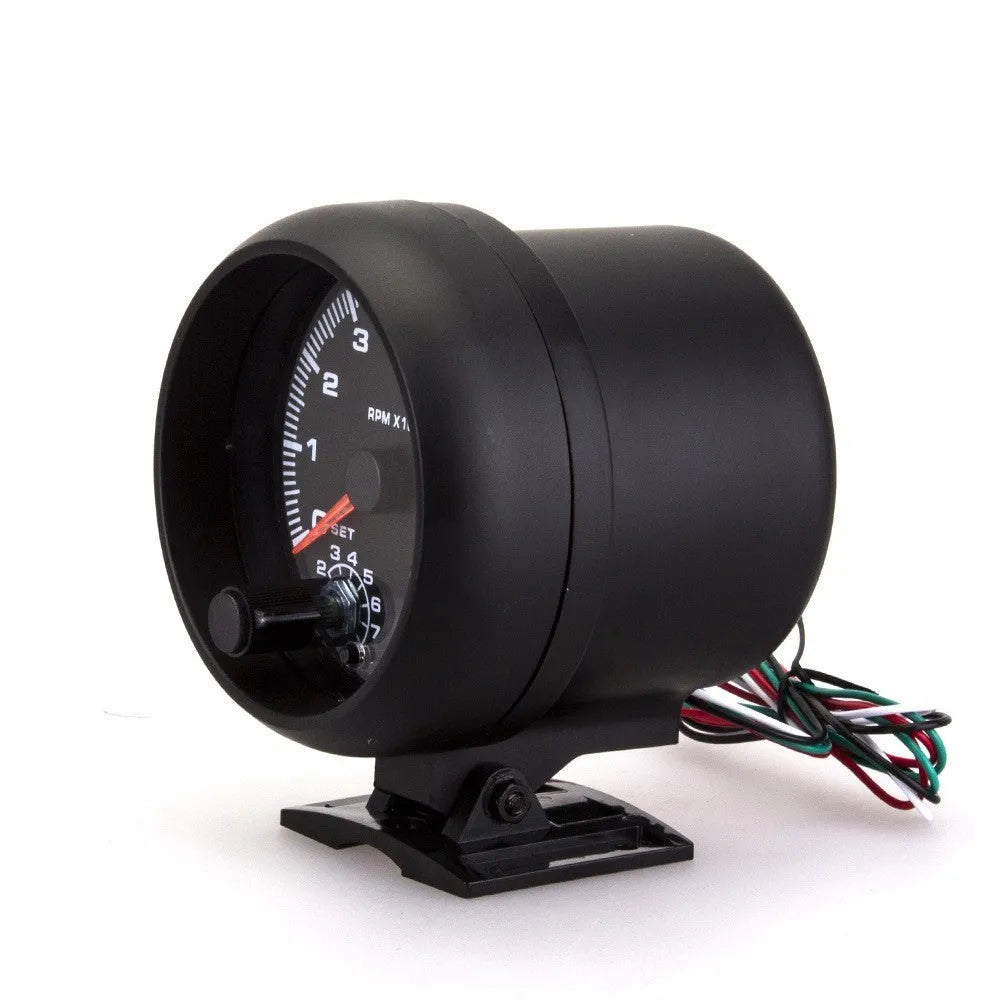 Blue light pointer automotive tachometer with 95mm plastic housing