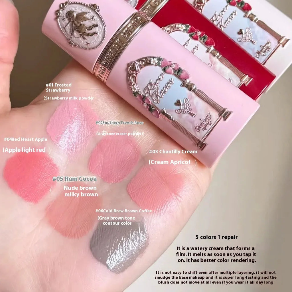 Strawberry Cupid Series Liquid Blush bottle in one of six available colour variants