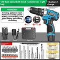 12V dual-speed impact pistol drill electric screwdriver with pistol grip and luxury packaging