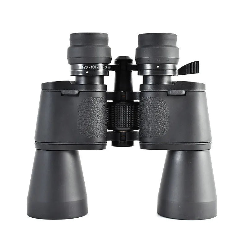 Binocular telescope with continuous zoom 20-120x magnification and 100mm objective lens for outdoor observation