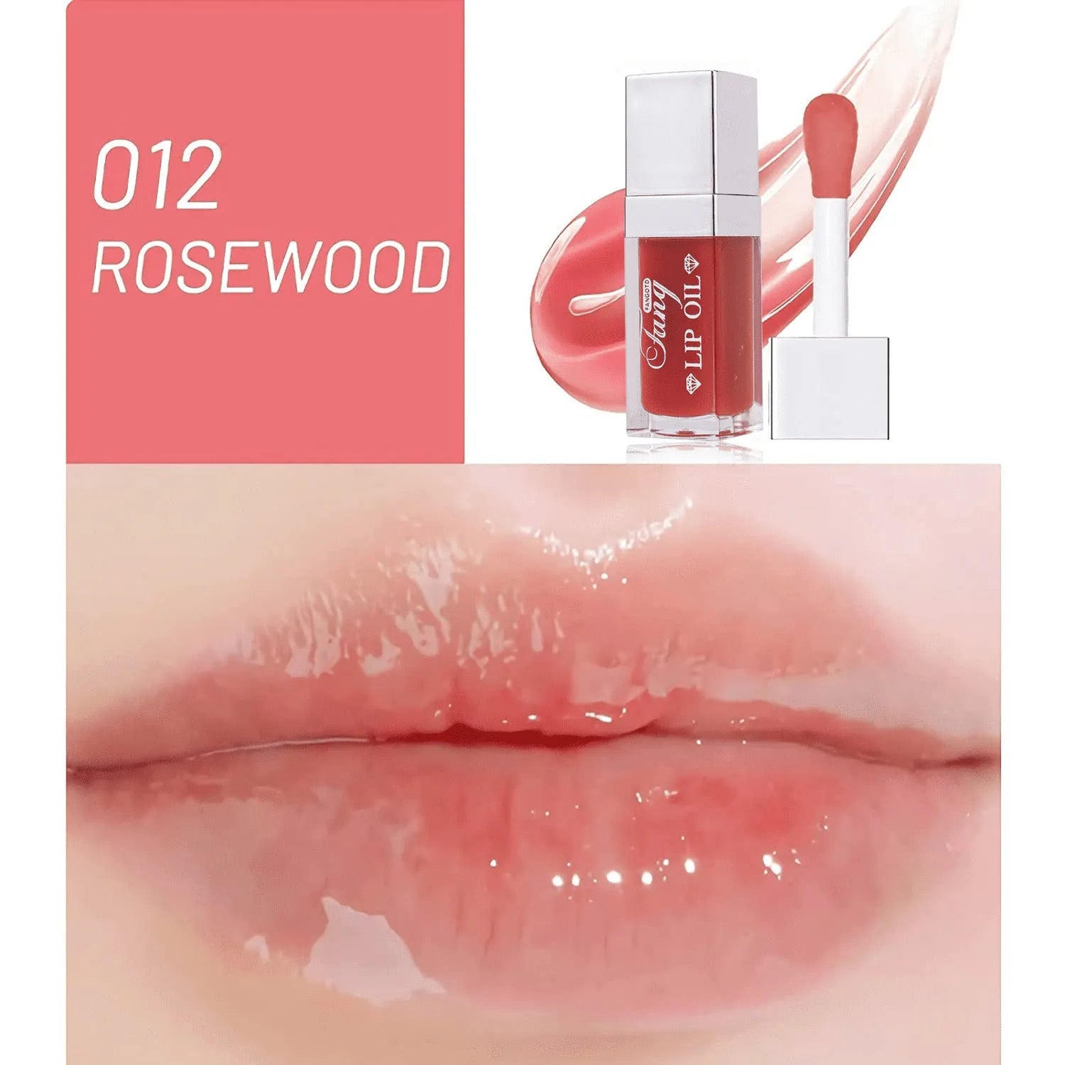 Bright lip gloss mint lipstick tube in one of five shades with moisturising effect.