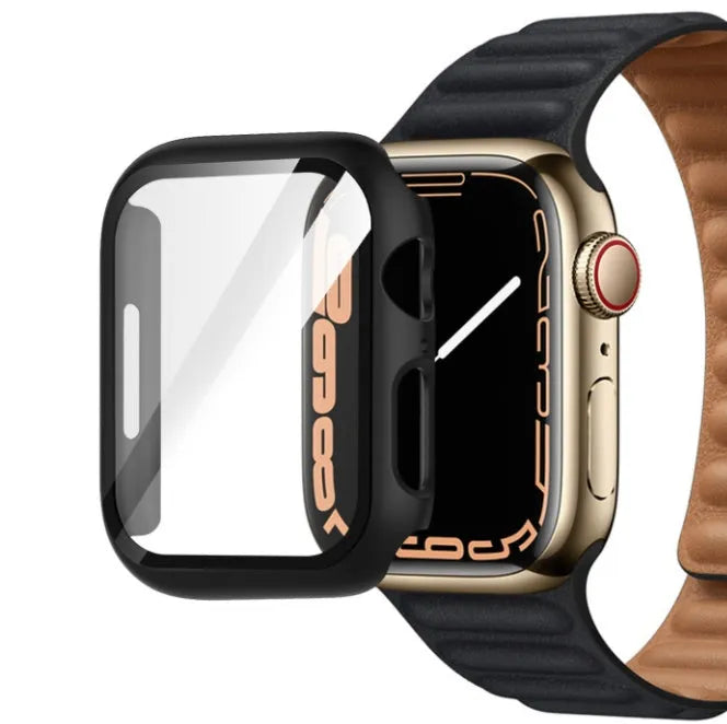 PC tempered film protective case for Apple Watch in multiple colours and sizes.