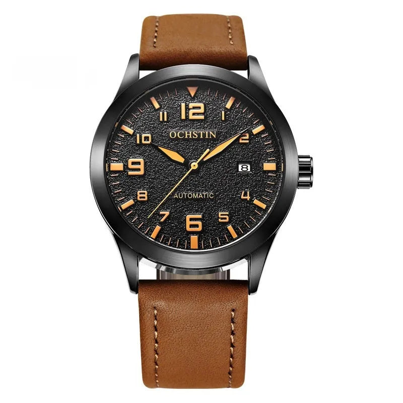 Men's retro automatic mechanical watch with business styling and multiple colour options