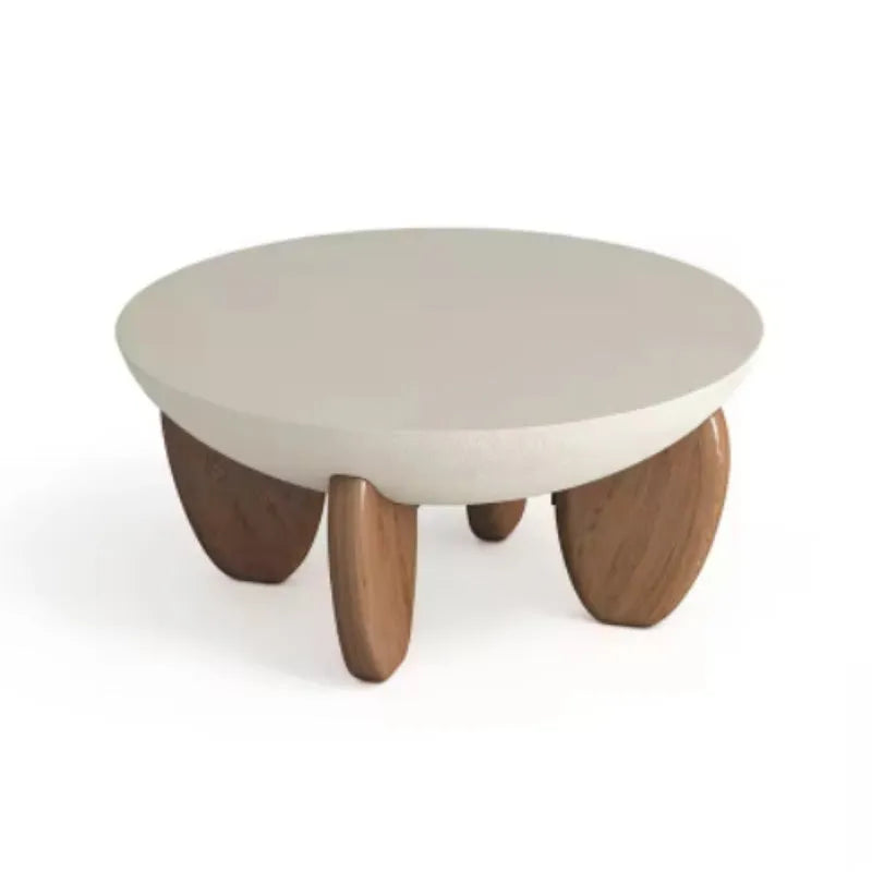 White solid wood coffee table with storage compartments and height adjustable mechanism
