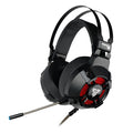 Black FANTECH HG11 USB gaming headset with RGB lights and inline remote on cable