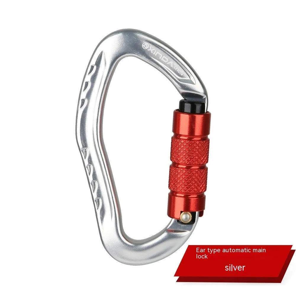 Automatic master lock climbing carabiner for outdoor rock climbing in five colour options