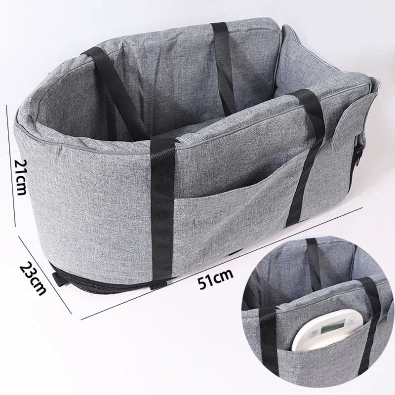 Outdoor cloth dog kennel in blue, suitable for car travel and as a pet bed.