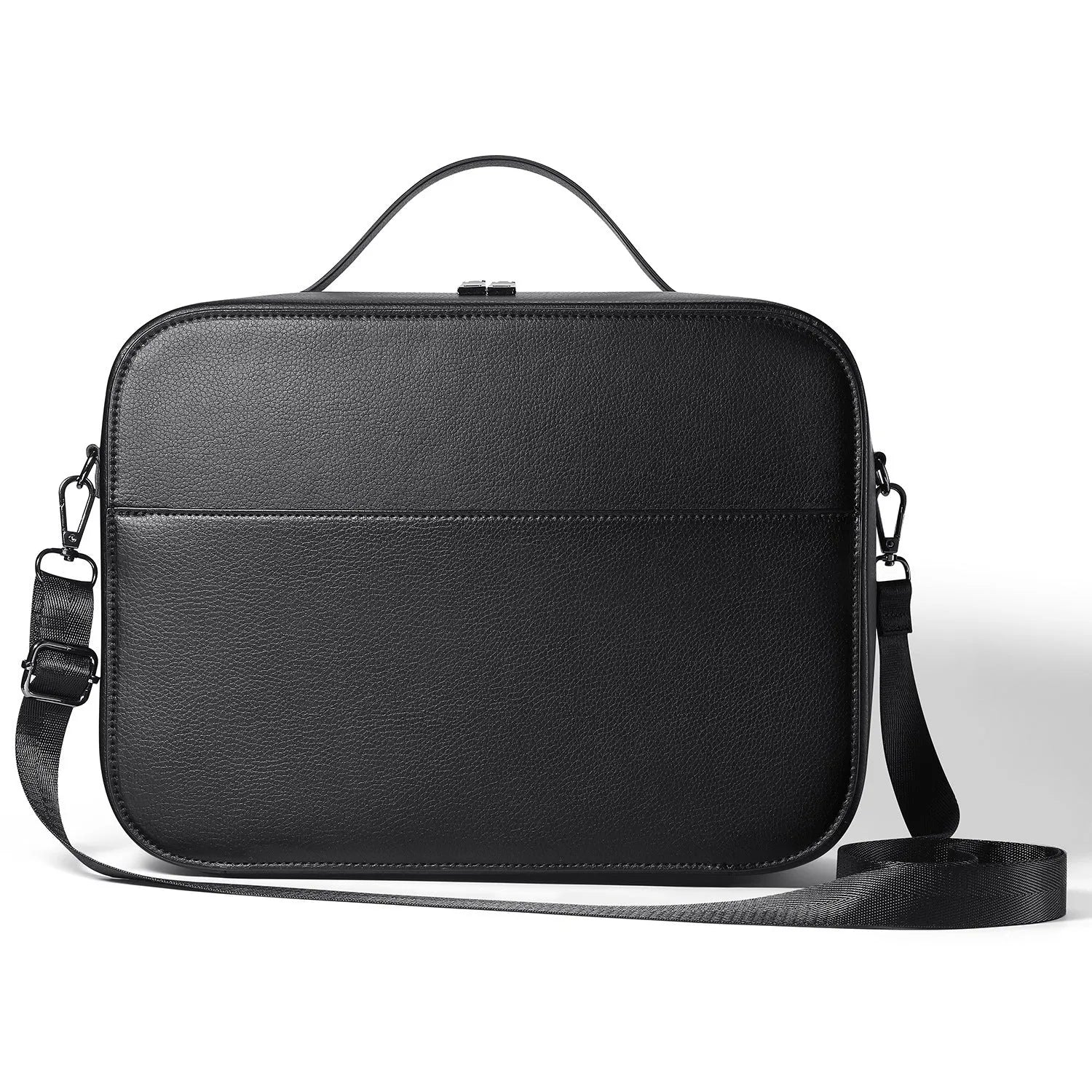 Black MR Glasses hard storage box for Apple Vision Pro headset on a table