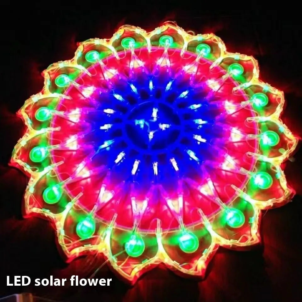 Christmas outdoor string lights with peacock, love, sunflower and star shapes