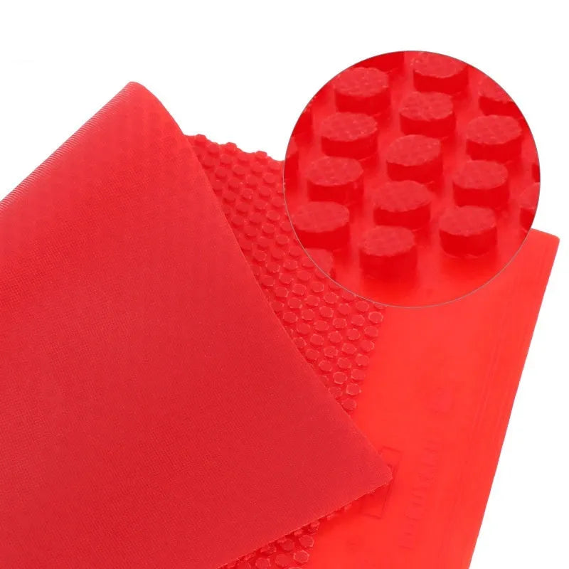 Flat uncut sheet of black table tennis rubber for small pimple racket replacement