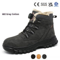 Leather and rubber lightweight labour protection safety shoes in black colour.