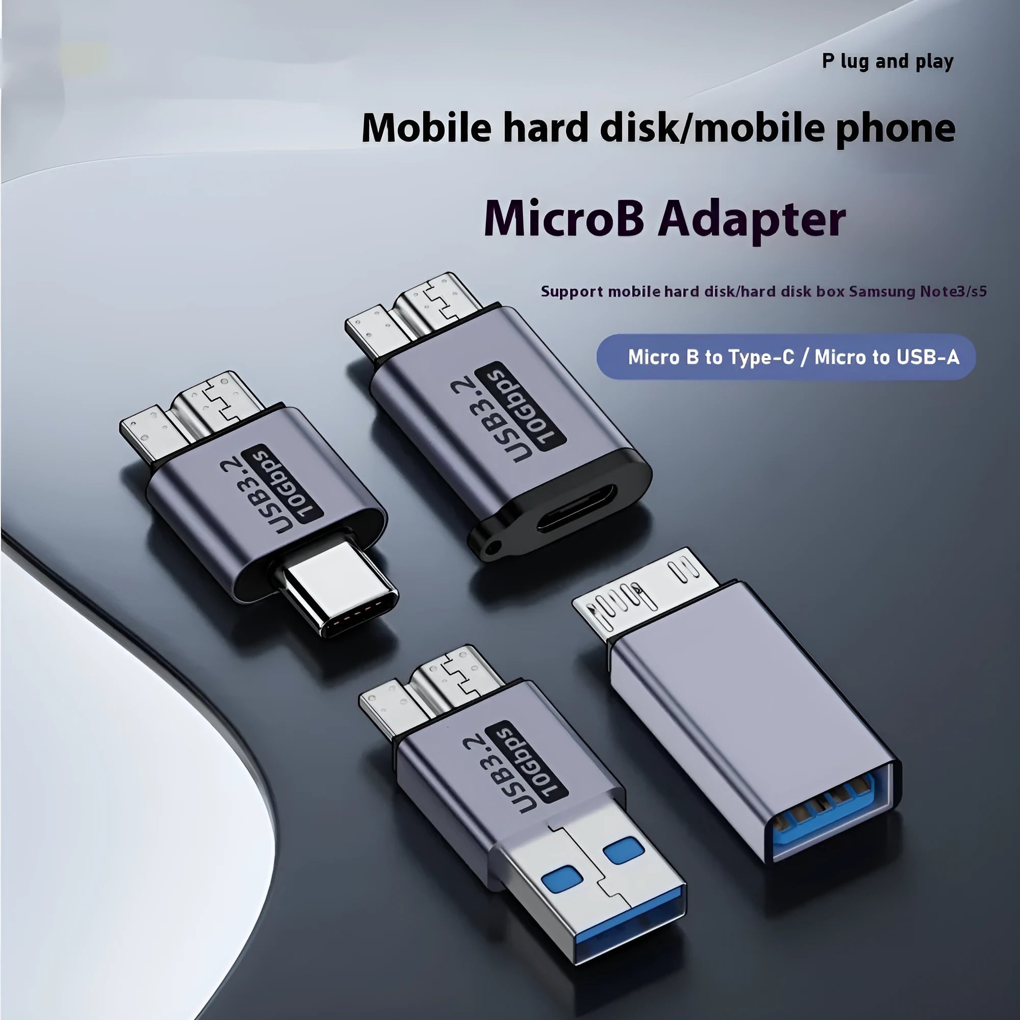 USB AM to Micro-B adapter cable with computer adapter for Micro 001-004 interface devices
