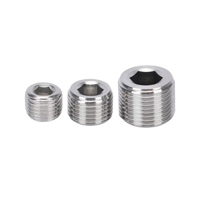 Stainless steel 304 bulkhead hexagonal plug pipe fitting for 3/8 inch series installations