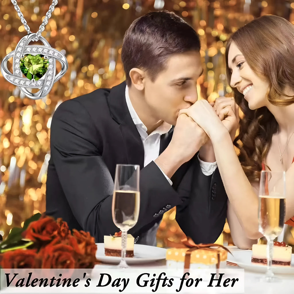 Women's copper heart pendant necklace with electroplated finish in one of five platinum colours.