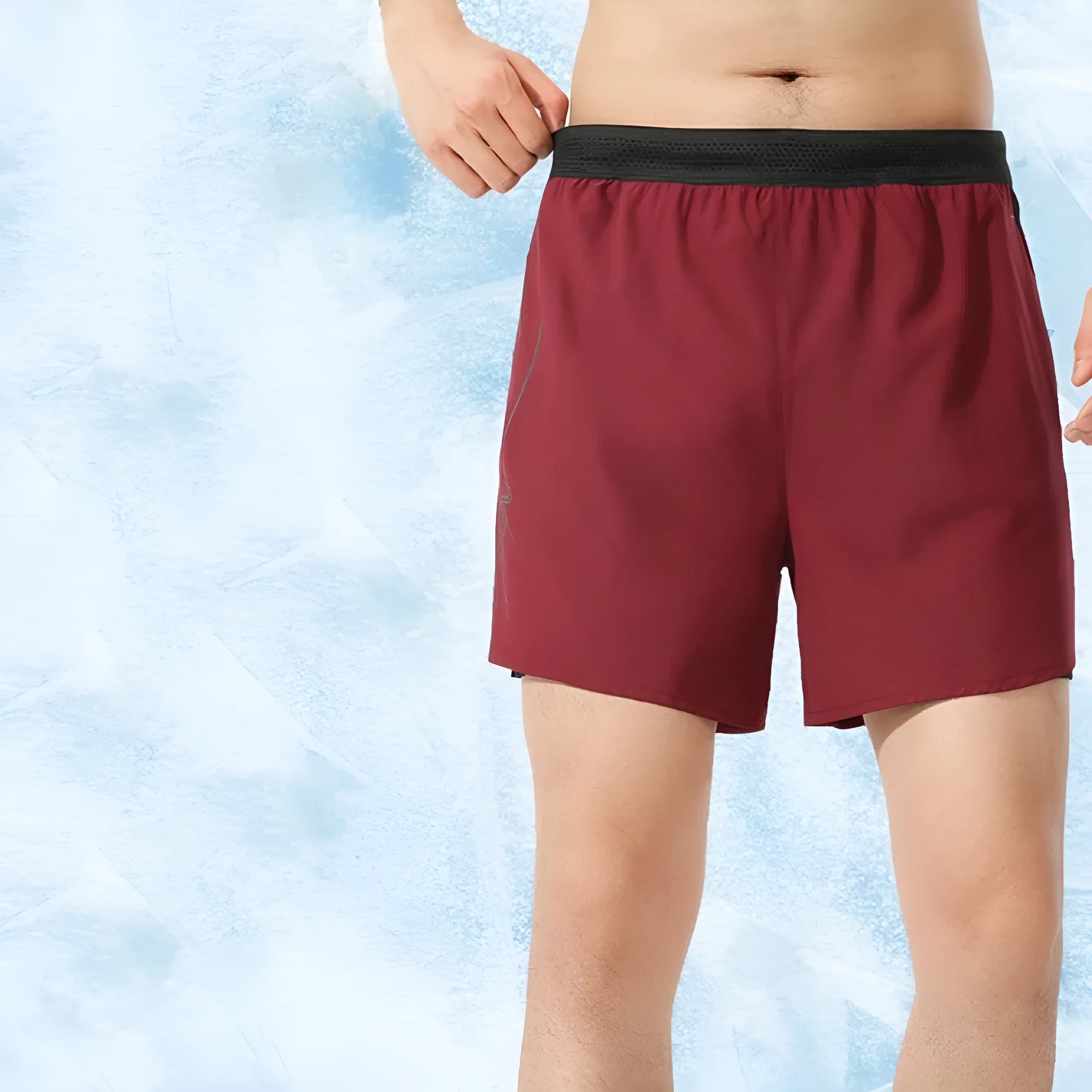 Men's solid-colour basketball shorts in polyester with low-waist design