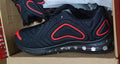 Men's black lace-up running sneakers with a thick sole and round toe design on a white background.