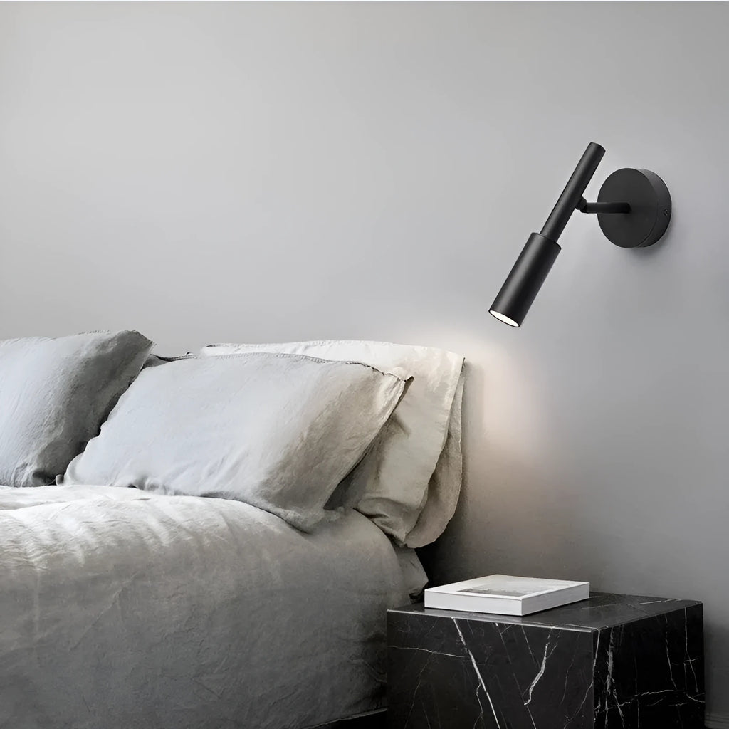 Modern wrought iron wall lamp in black or white with three colour temperature settings