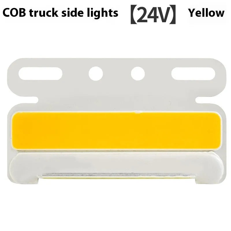 Waterproof COB LED truck side light for 12V and 24V commercial vehicles in aluminium alloy housing