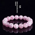 Purple grandmother crystal bracelet with polished geometric beads on wrist