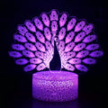 Small acrylic 3D USB table lamp with touch control on a 9.5x4cm ABS base.