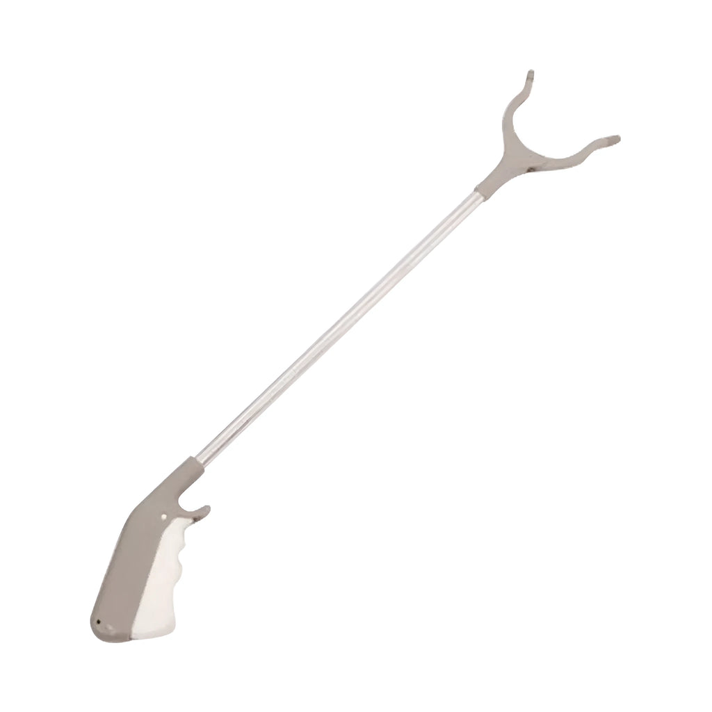 40cm stainless steel garbage picker pliers with extended handle and push-type operation