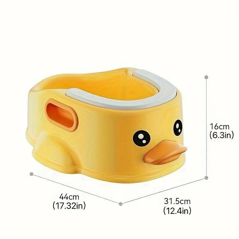 Duck-shaped PVC bath tub for washing small dogs and cats in blue colour