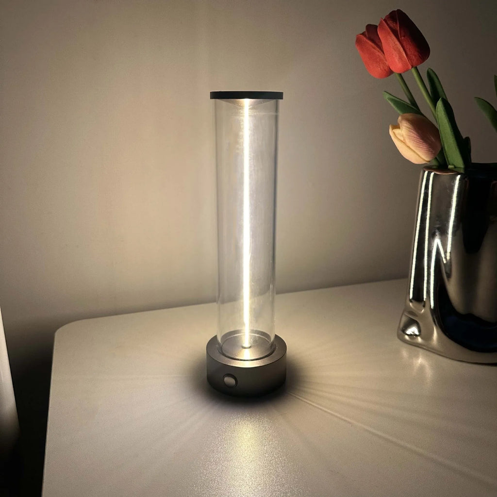 Contemporary LED line glass magnetic suction light strip with USB charging port visible
