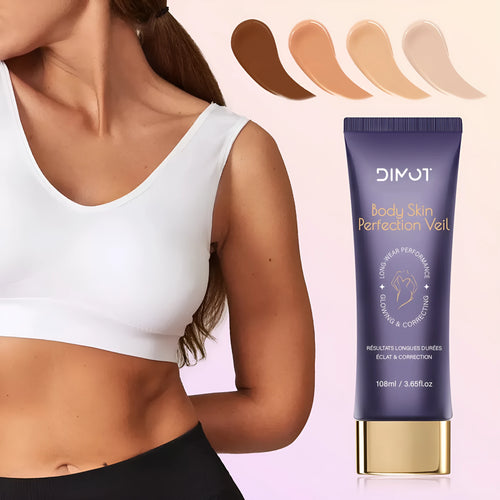 108ml jar of waterproof body concealer cream with a brush for covering tattoos and birthmarks.