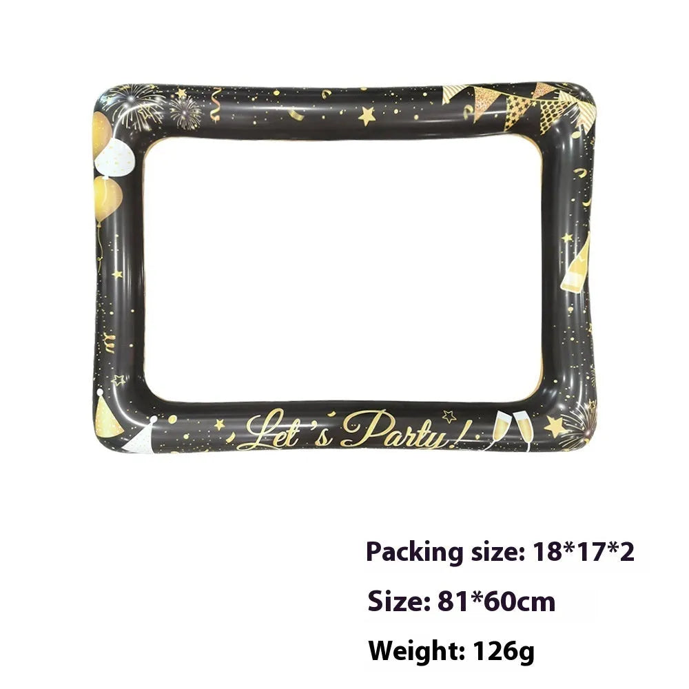 Christmas inflatable photo frame PVC prop for festive photography and group photos