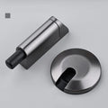 Zinc alloy invisible door stopper in modern design on a bedroom floor