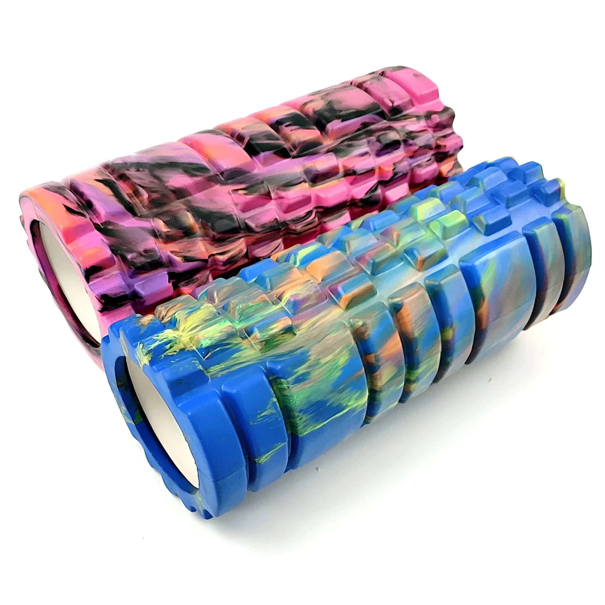 33cm camouflage pattern foam roller in EVA foam with cylindrical shape for fitness and massage