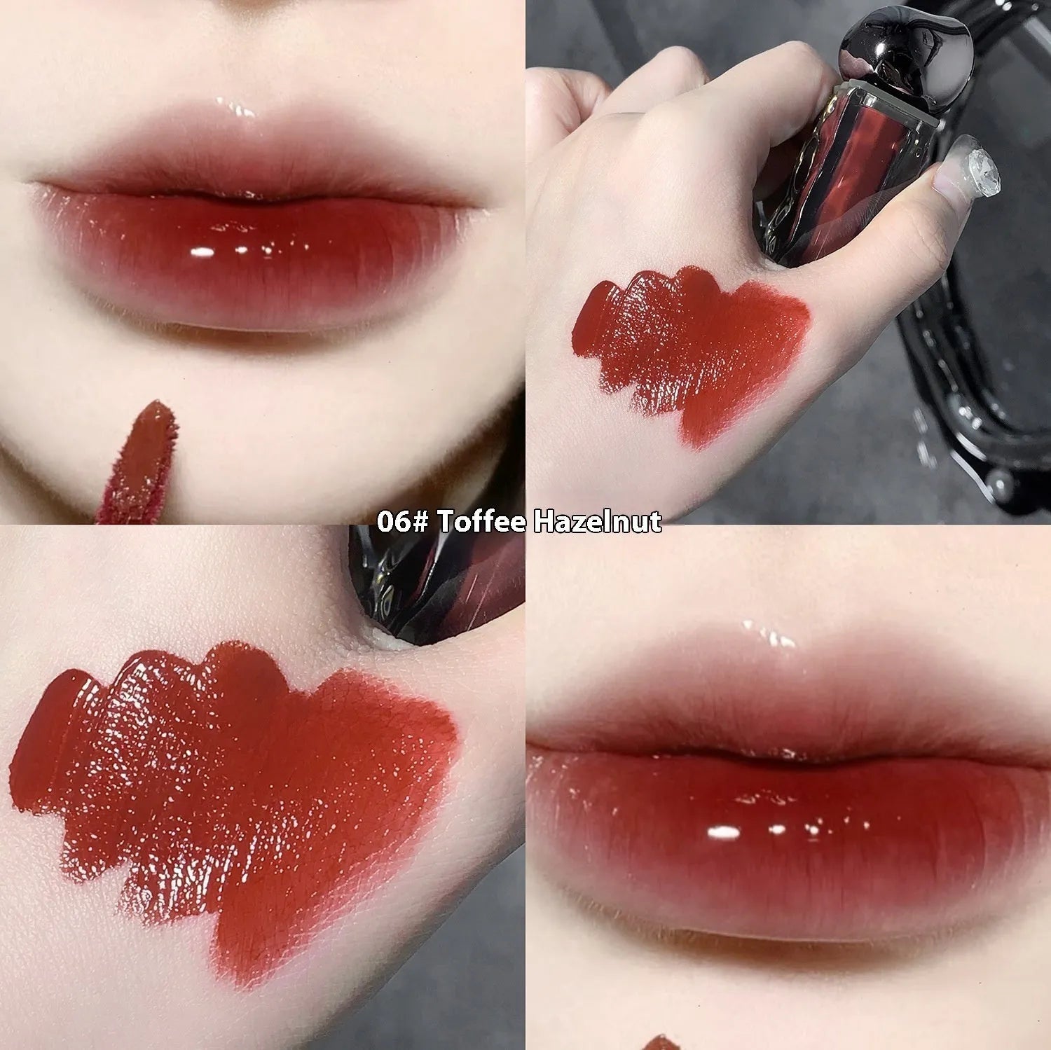 Glacier Lava Lip Lacquer mirror makeup lip gloss showing water light finish