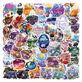 Colourful tea cup graffiti waterproof stickers in Nordic style for sports scooters
