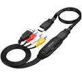 HDMI to AV converter adapter cable for 1080p video transfer to monitors and projectors