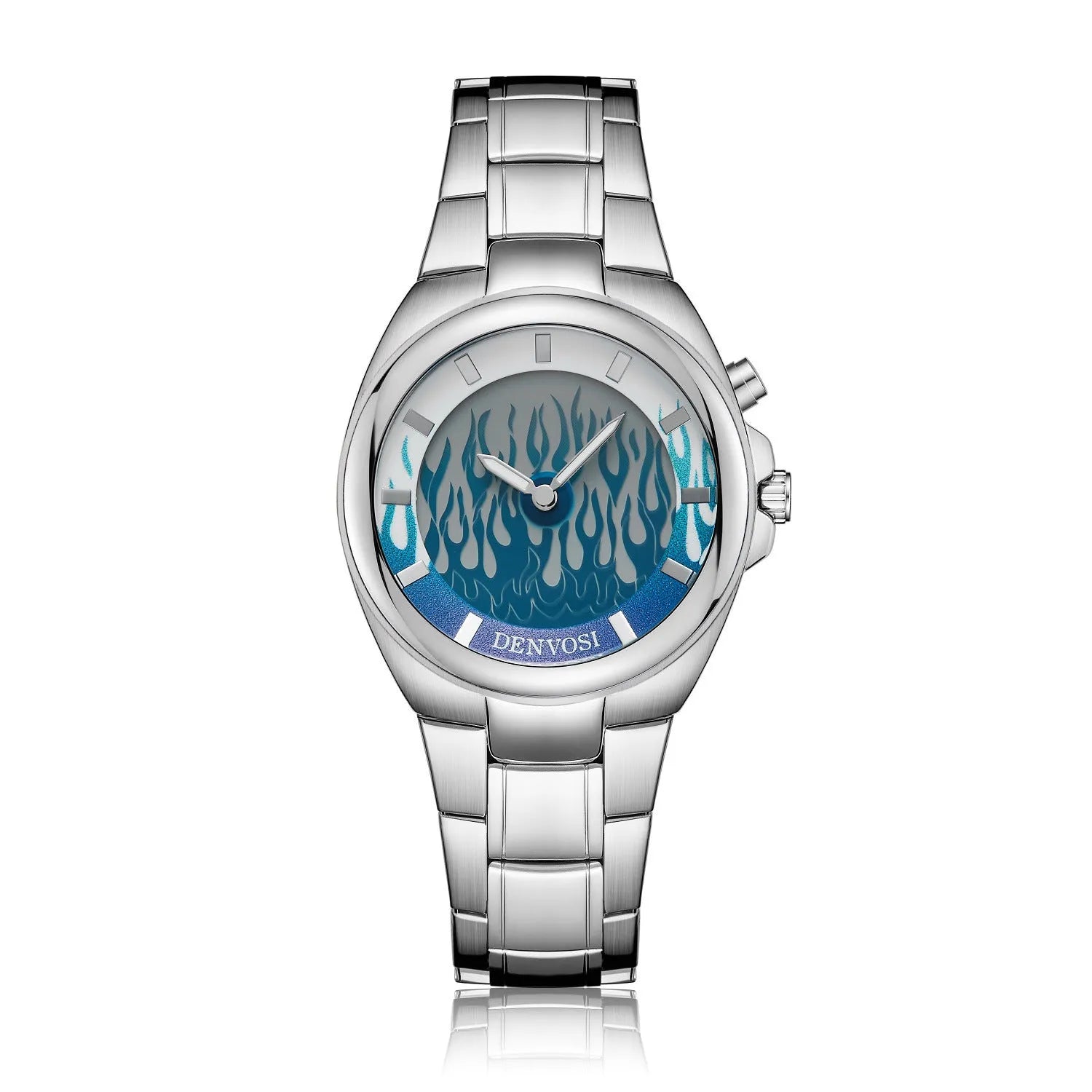 Millennium vintage Y2K digital men's watch with dual display on a metal alloy strap.