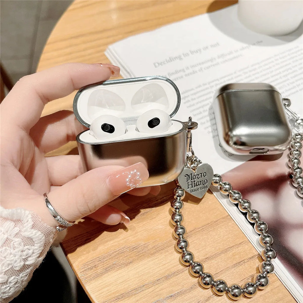 Matte plating TPU protective case for AirPods Bluetooth headsets with electroplated finish