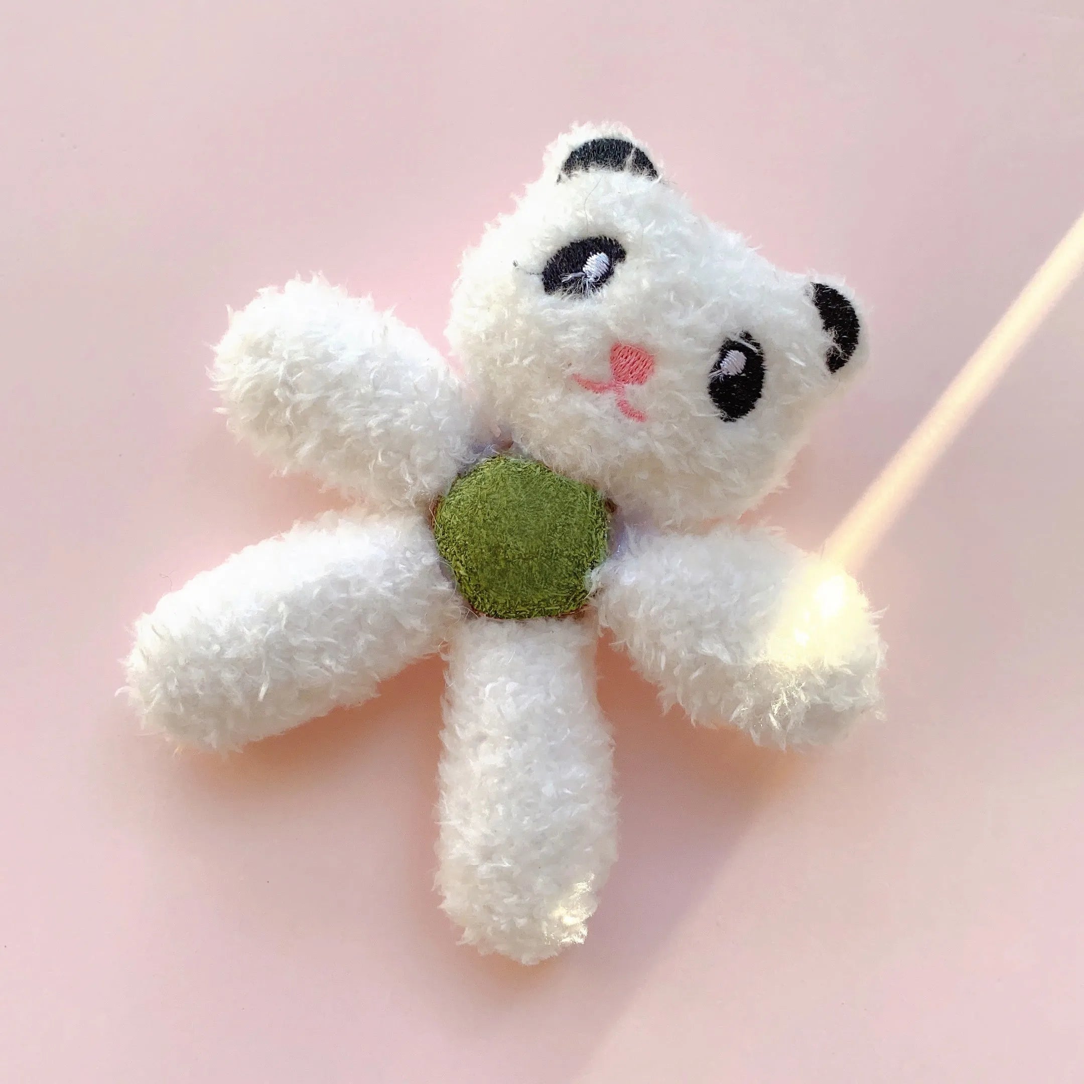 Brown bear design catnip chewing ball for dental cleaning 12.5cm cat toy
