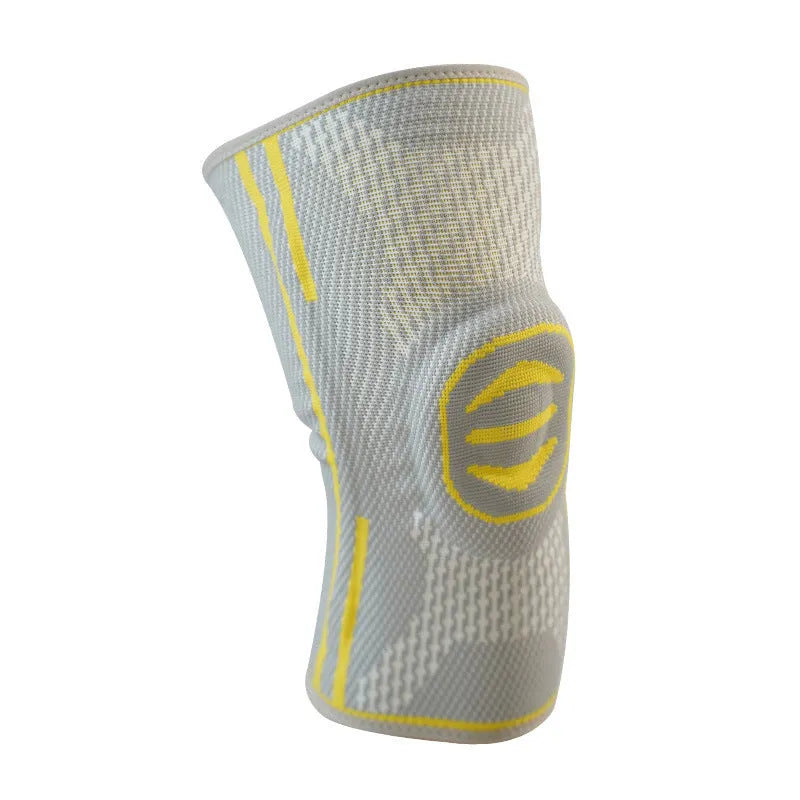 A blue cotton knee pad for mountaineering and sports protection.