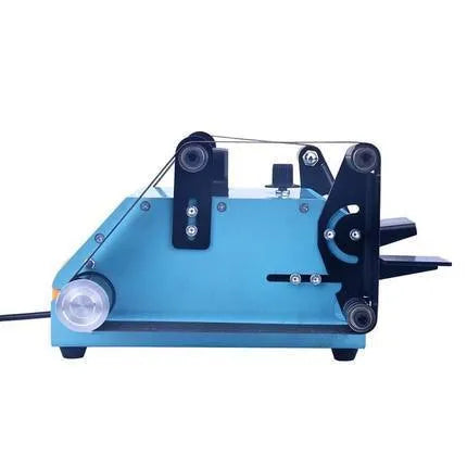 Blue desktop dual-axis belt sander with variable speed control for knife sharpening and polishing