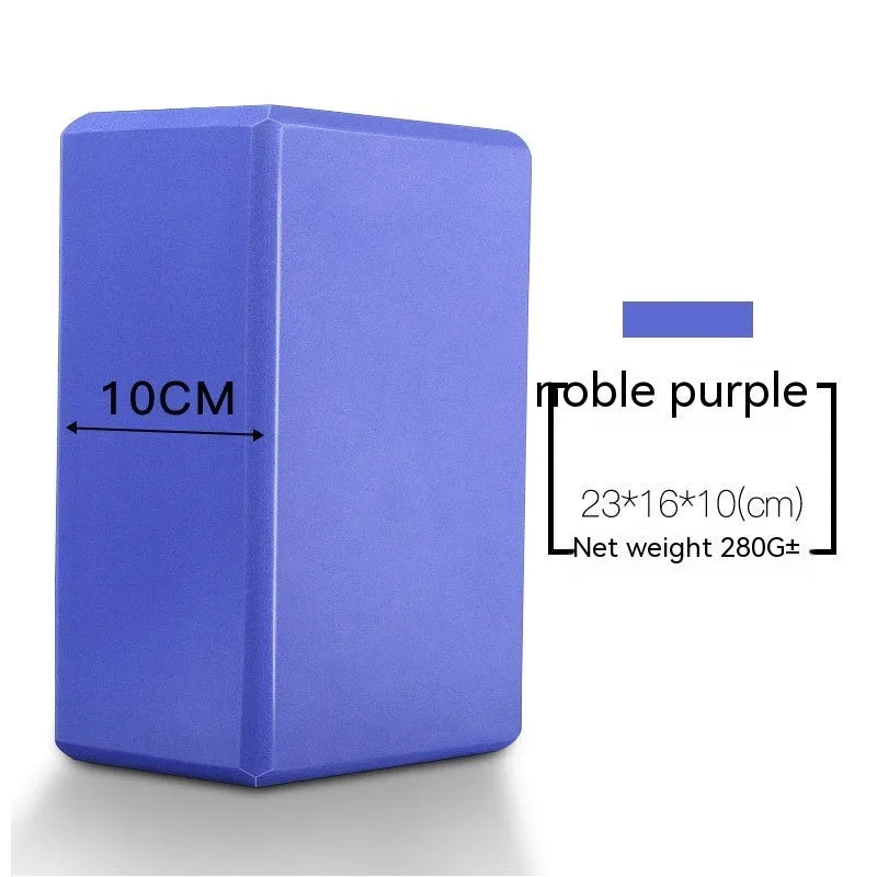 High-density EVA yoga block in mint green colour showing its rectangular shape and size.