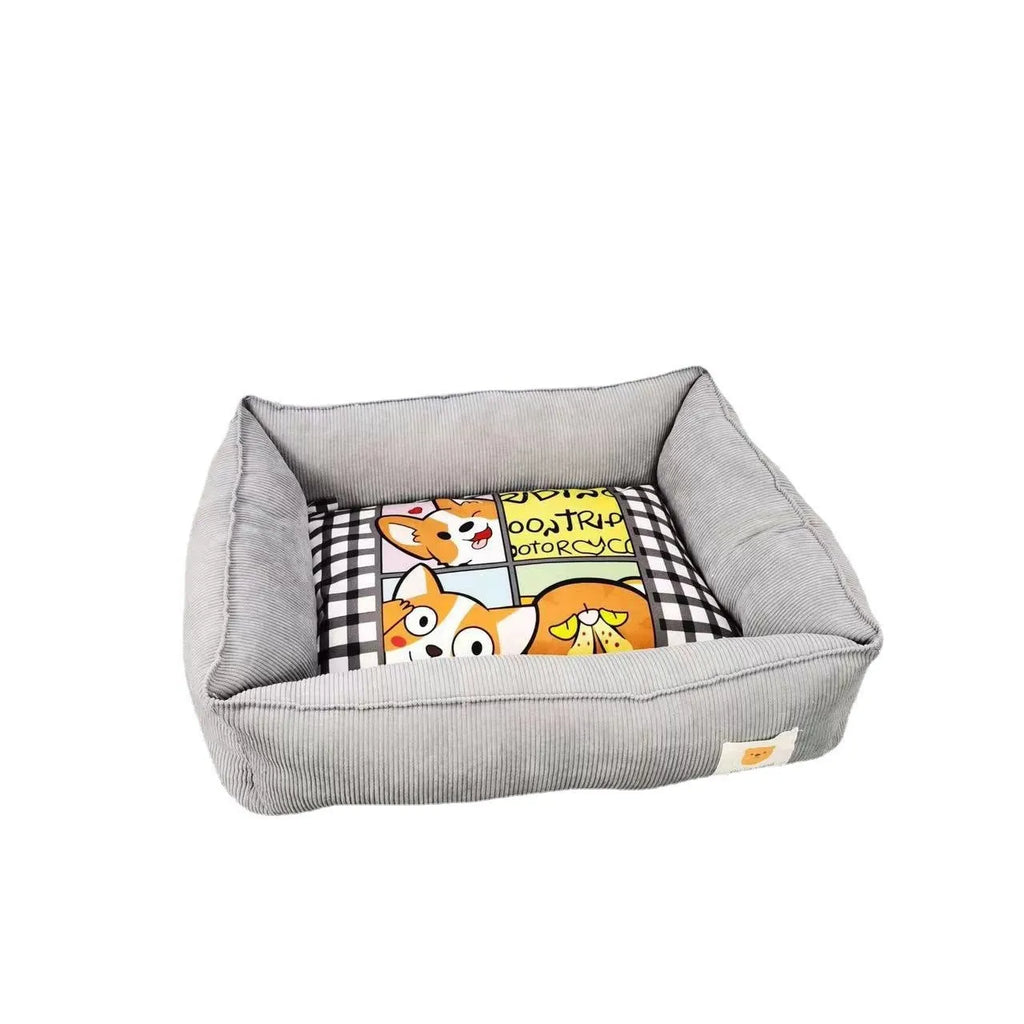 Dog pet nest in cloth fabric available in 50x40cm and 60x50cm sizes with seven colour options